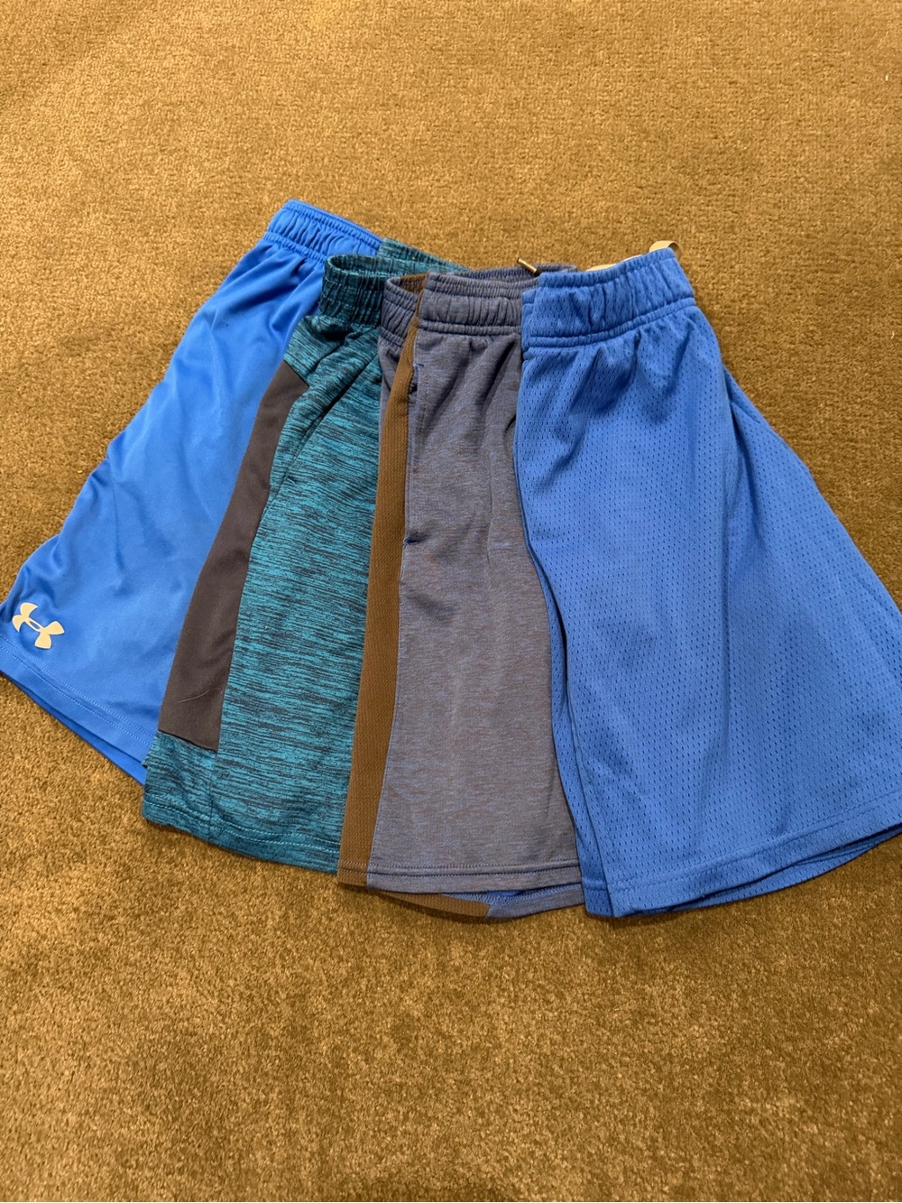Under Armour Boys' Blue & Teal Athletic Shorts Pack